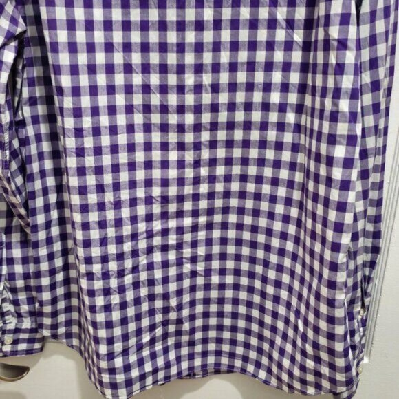 J. Crew Medium Long Sleeve Casual Button Shirt - Purple & White - Picture 12 of 14